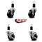 Service Caster 3'' Phenolic Wheel Swivel 1-1/2'' Expand Stem Caster Set 2 Brakes, 4PK SCC-EX20S314-PHS-2-TLB-2-112 - alternate 2